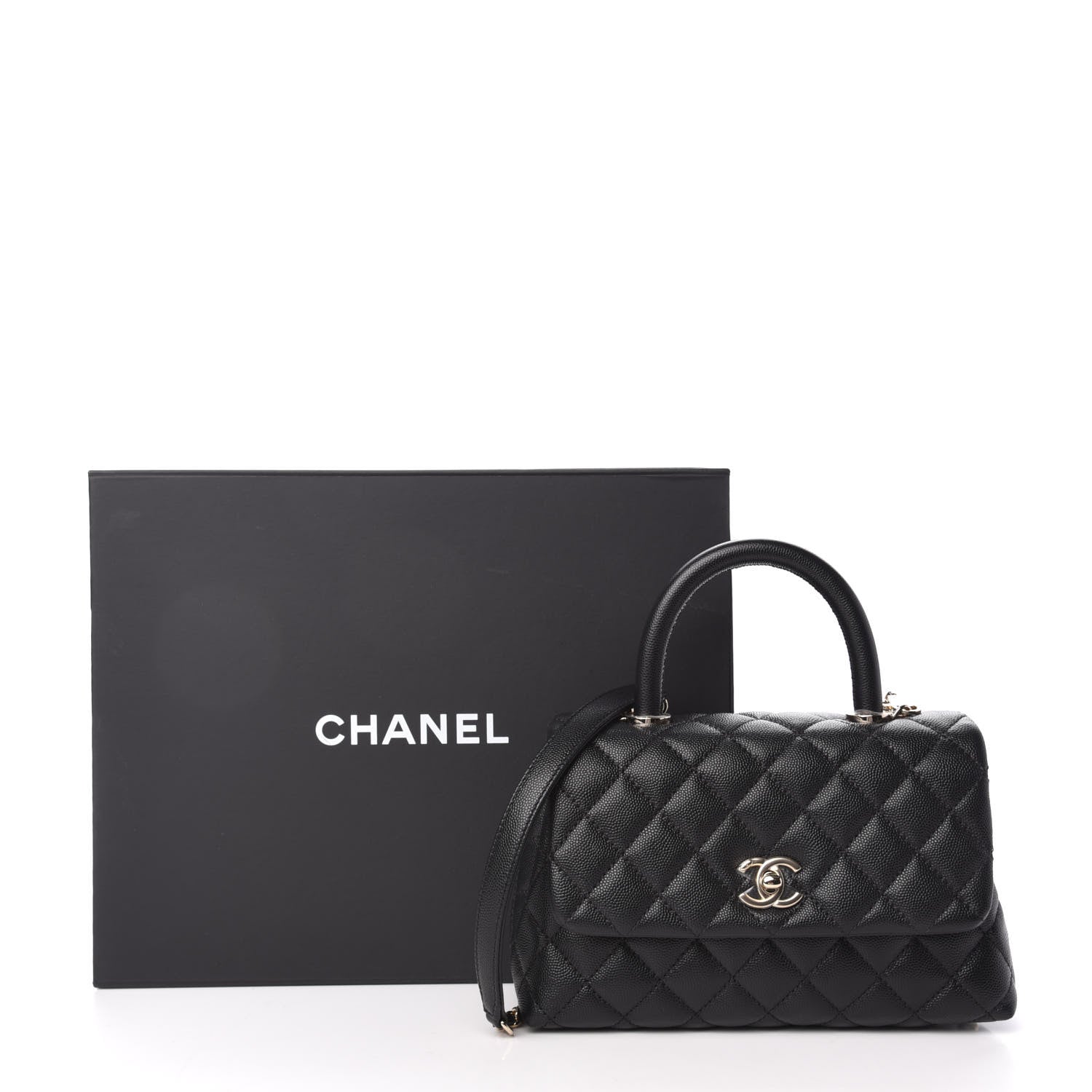 Chanel Caviar Quilted Mini Coco Handle Flap Black 11 of 11