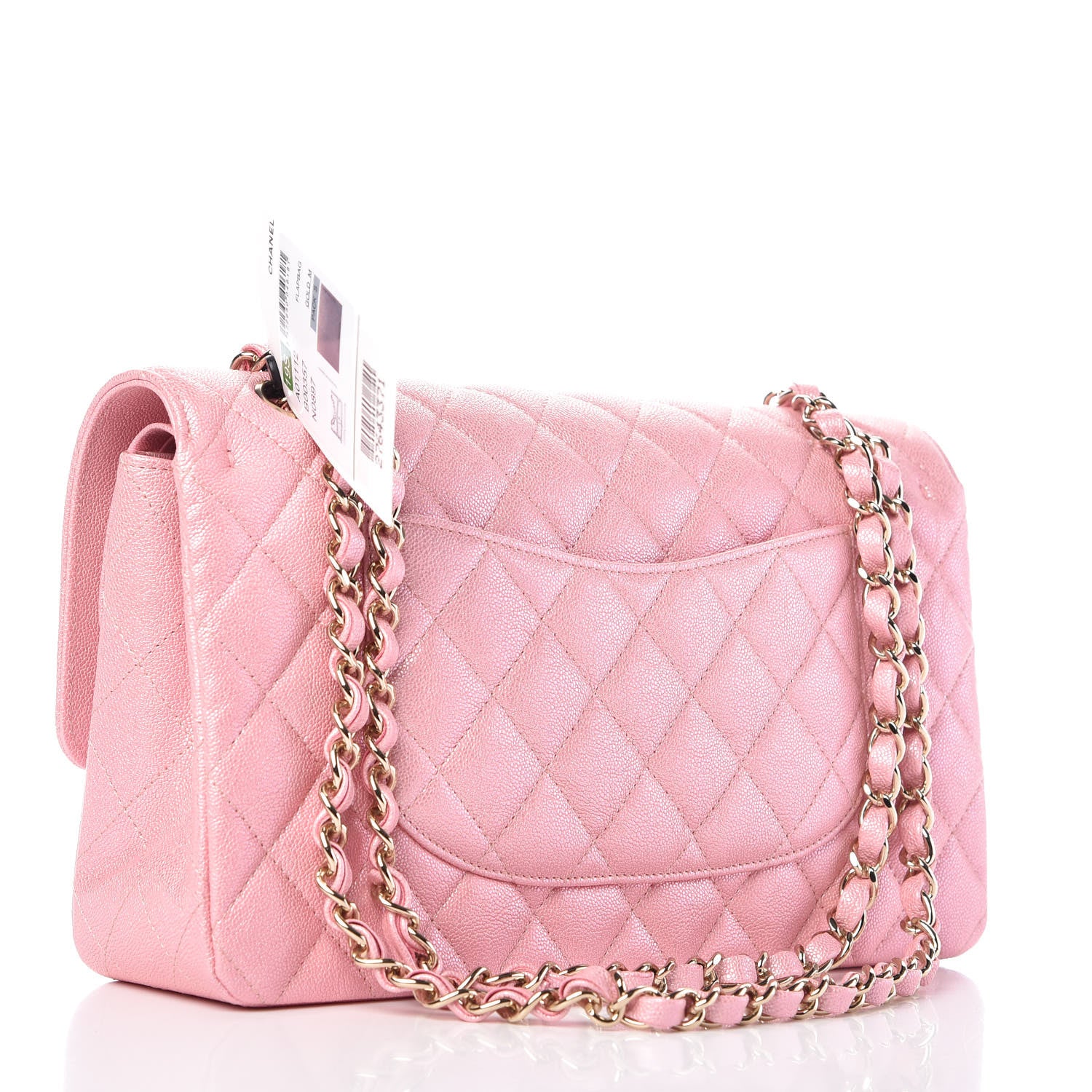 Chanel Iridescent Caviar Quilted Medium Double Flap Rose Pink 3 of 10