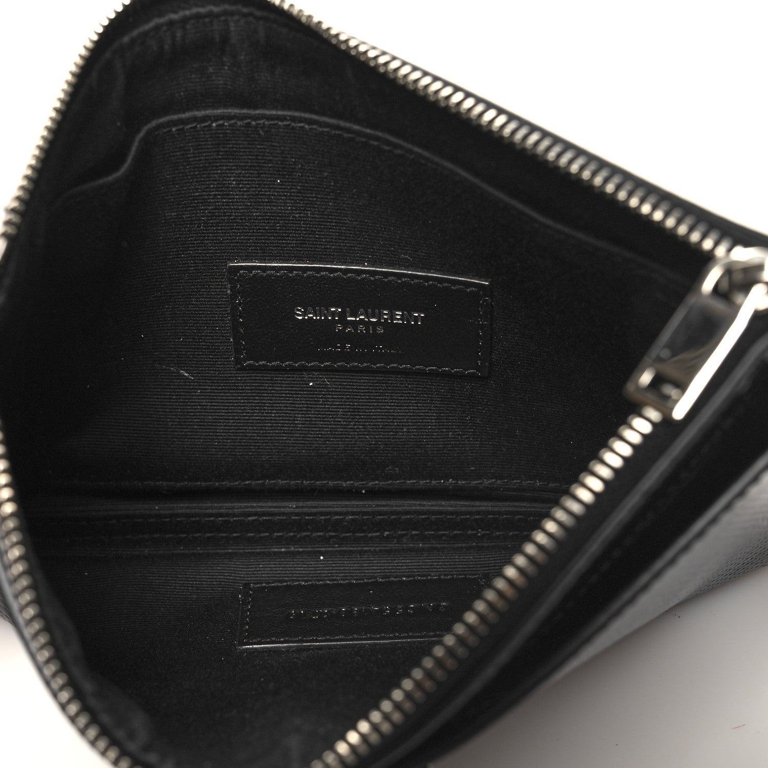 Saint Laurent Lizard Embossed Monogram Bill Pouch Black 5 of 9
