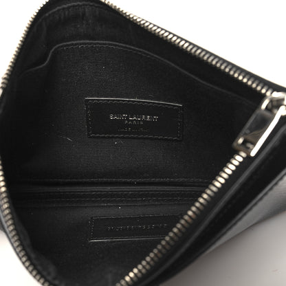 Saint Laurent Lizard Embossed Monogram Bill Pouch Black 5 of 9