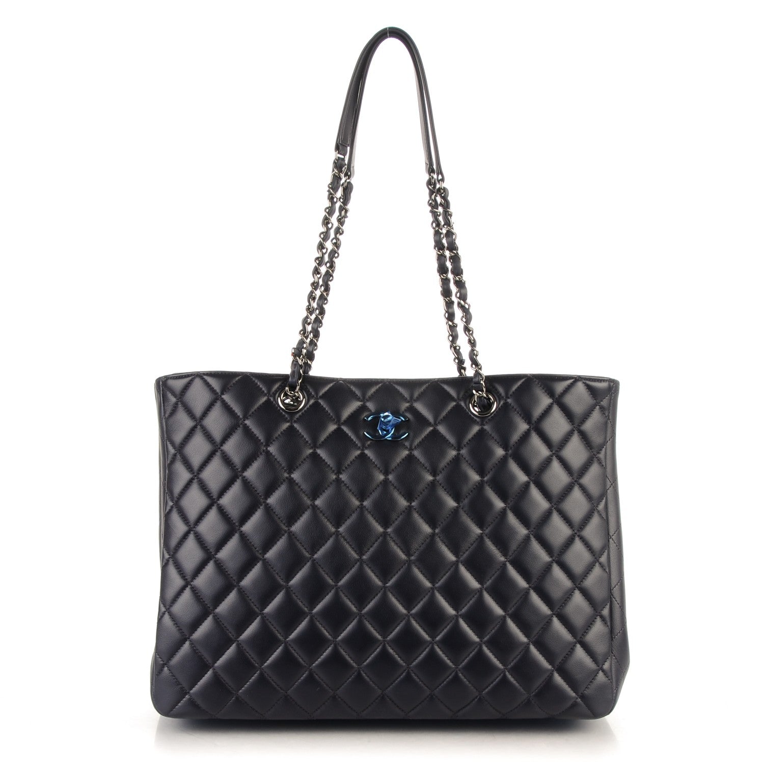 Chanel Calfskin Quilted Timeless Tote Dark Navy 1 of 7