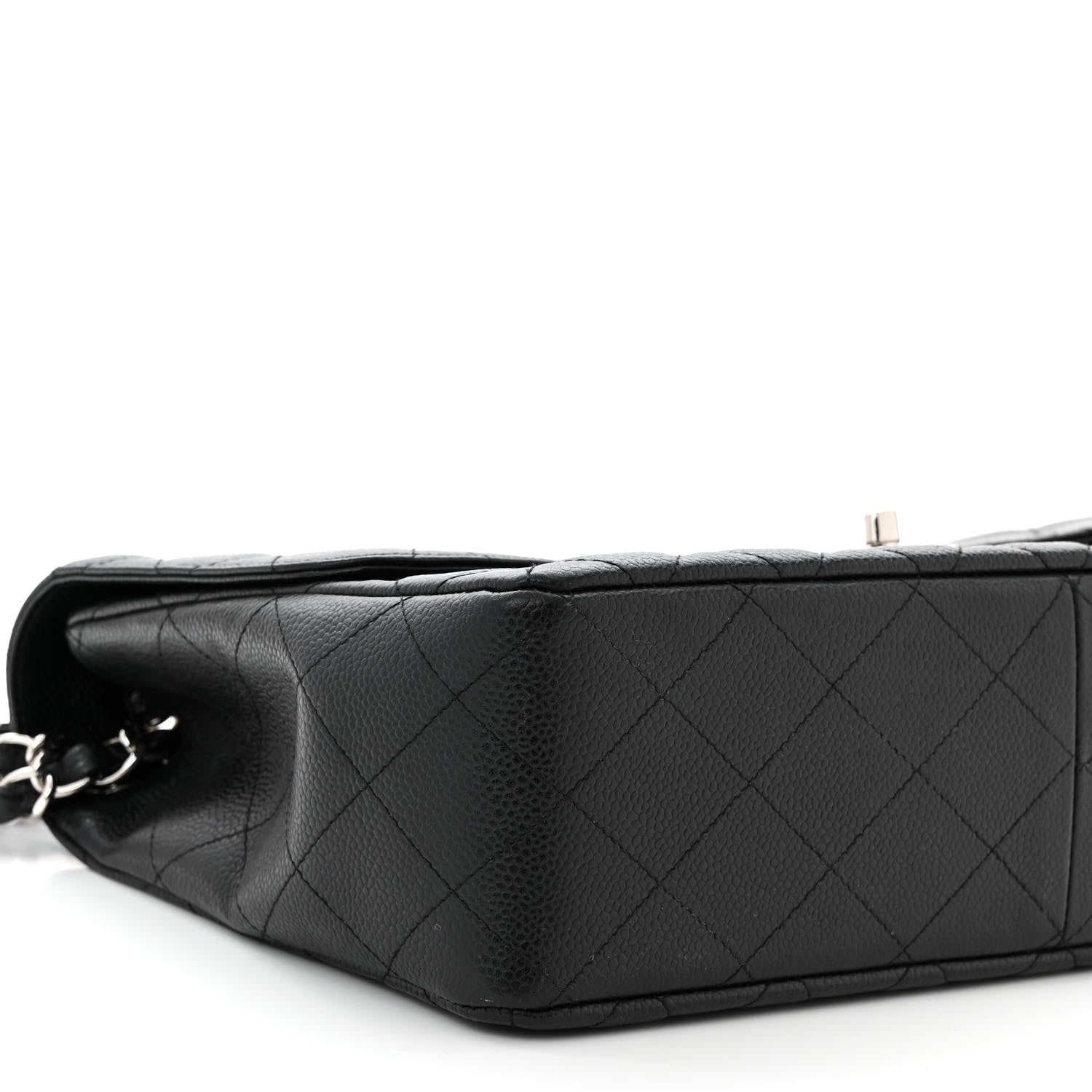 Chanel Caviar Quilted Jumbo Single Flap Black 9 of 10