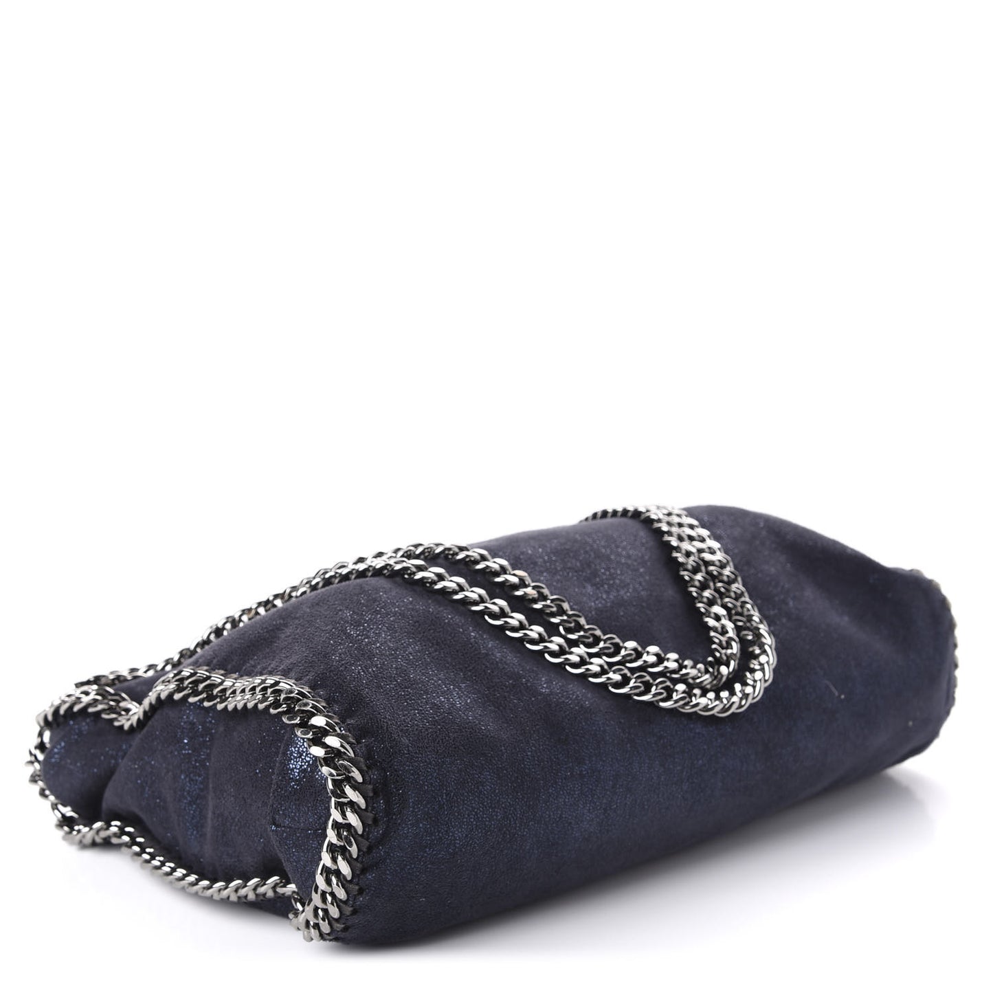 Metallic Shaggy Deer Small Falabella Tote Navy