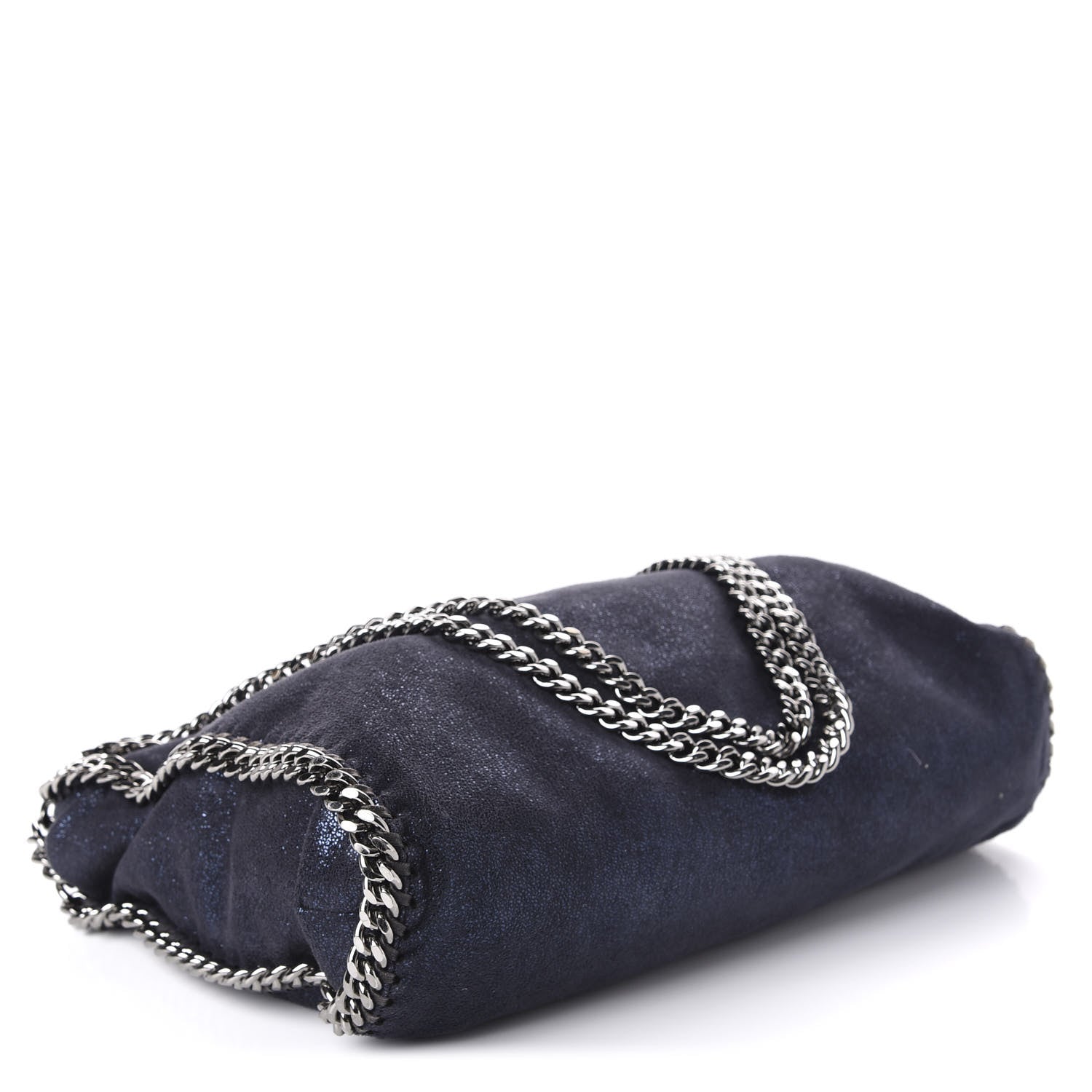 Stella McCartney Metallic Shaggy Deer Small Falabella Tote Navy 5 of 11