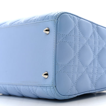 Christian Dior Lambskin Cannage Medium Lady Dior Light Blue 10 of 13