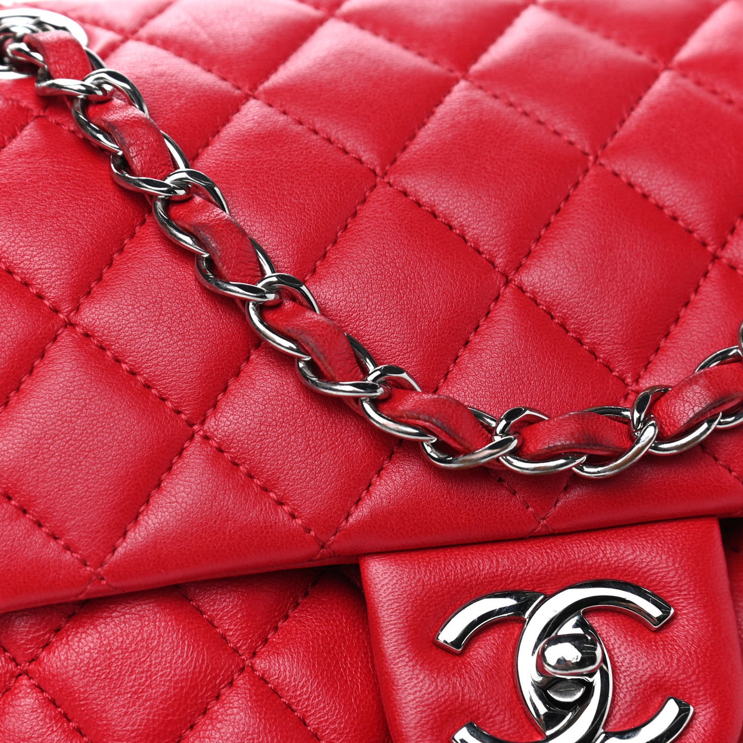 Lambskin Quilted Small Urban Spirit Backpack Red