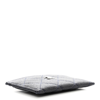 Chanel Caviar Quilted Card Holder Navy 4 of 8