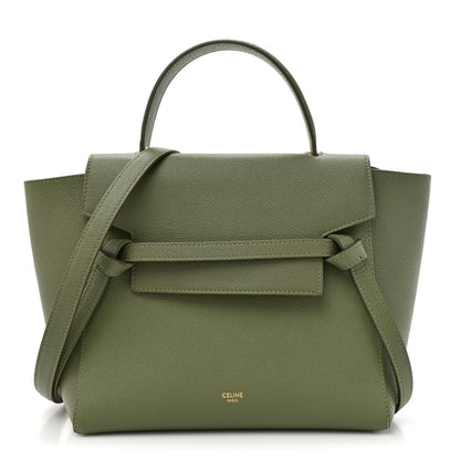 Celine Grained Calfskin Micro Belt Bag Army Green 1 of 10