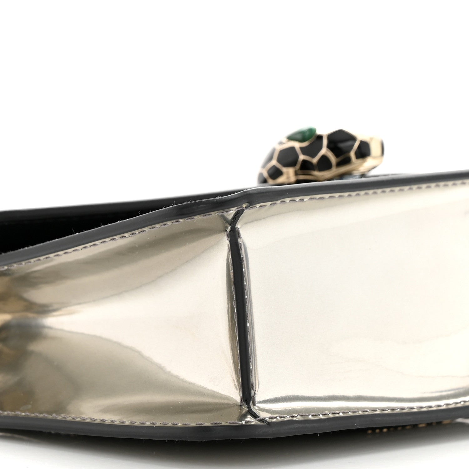 Bulgari Metallic Calfskin Serpenti Forever Crossbody Bag Silver 9 of 12