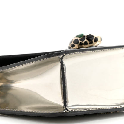 Bulgari Metallic Calfskin Serpenti Forever Crossbody Bag Silver 9 of 12