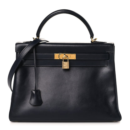 Hermes Box Kelly Retourne 32 Bleu Marine 1 of 9