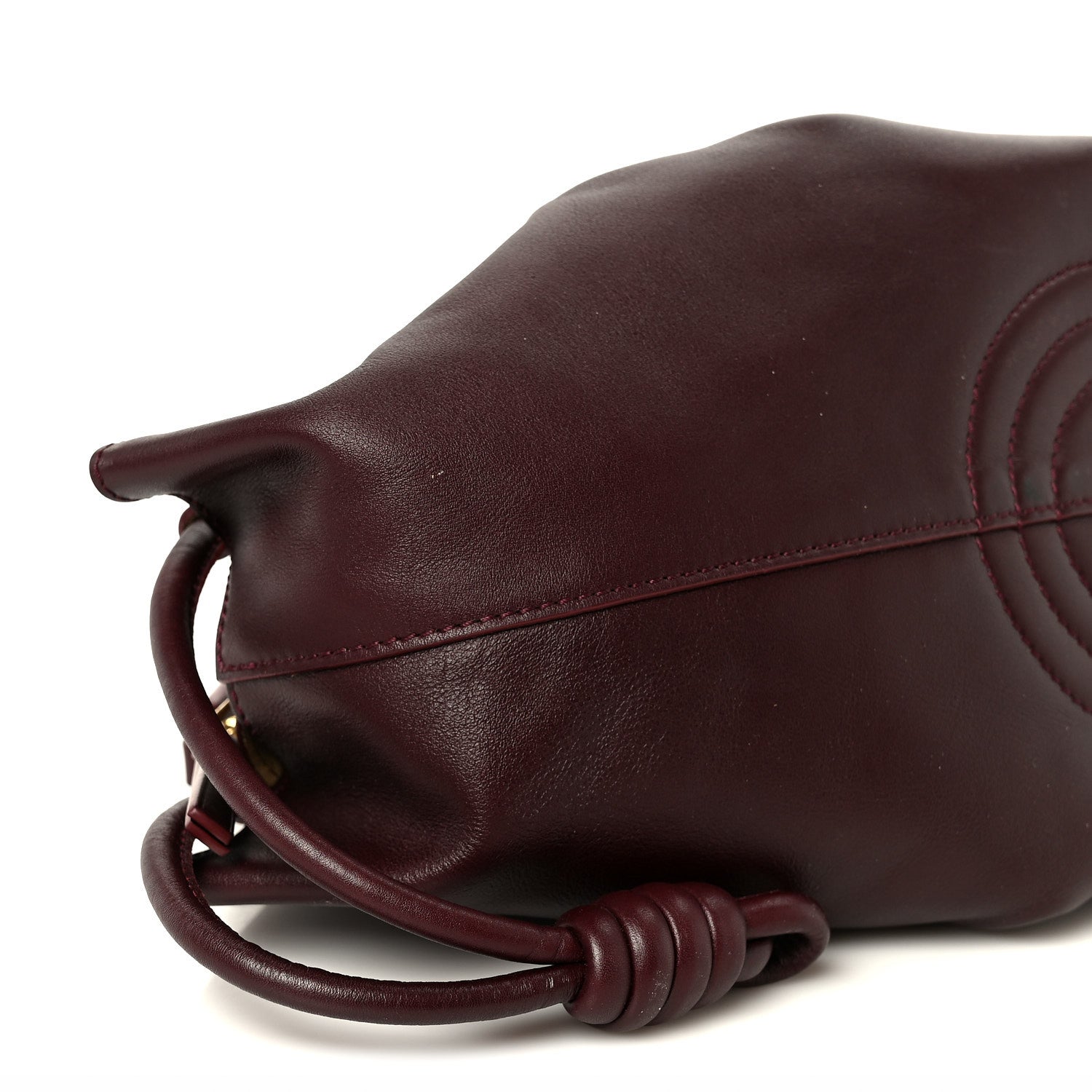 Loewe Shiny Nappa Calfskin Small Paseo Bag Burgundy 8 of 10