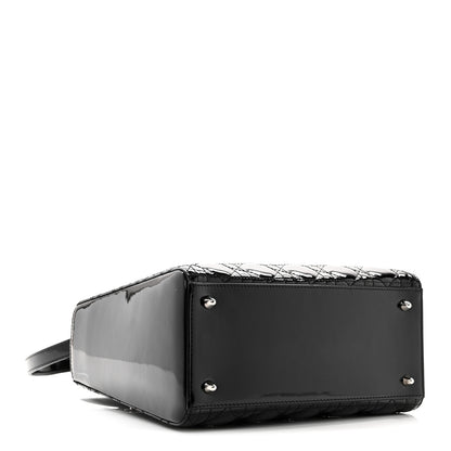 Christian Dior Patent Cannage Medium Lady Dior Black 4 of 10