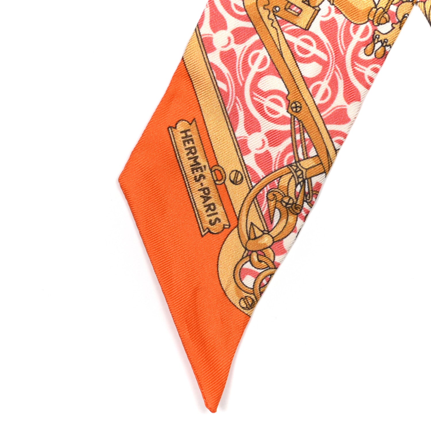 Hermes Silk Mors Et Gourmettes Remix Twilly 2 of 4