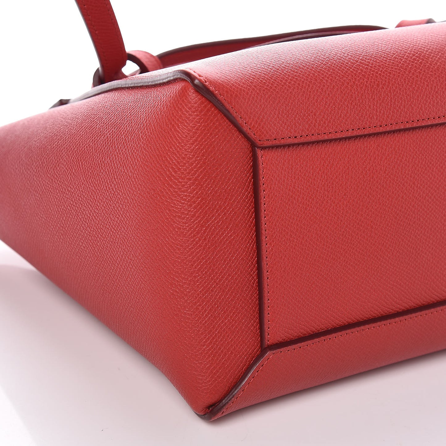 Baby Grained Calfskin Micro Belt Bag Coquelicot