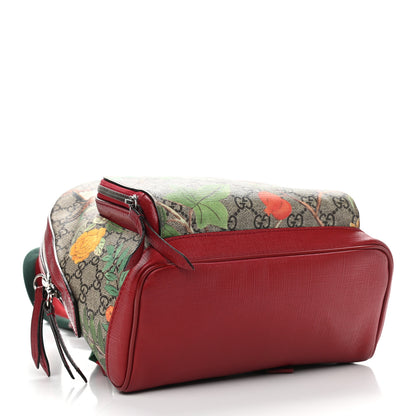 Gucci GG Supreme Monogram Tian Web Small Day Backpack Beige Multicolor Red 4 of 9