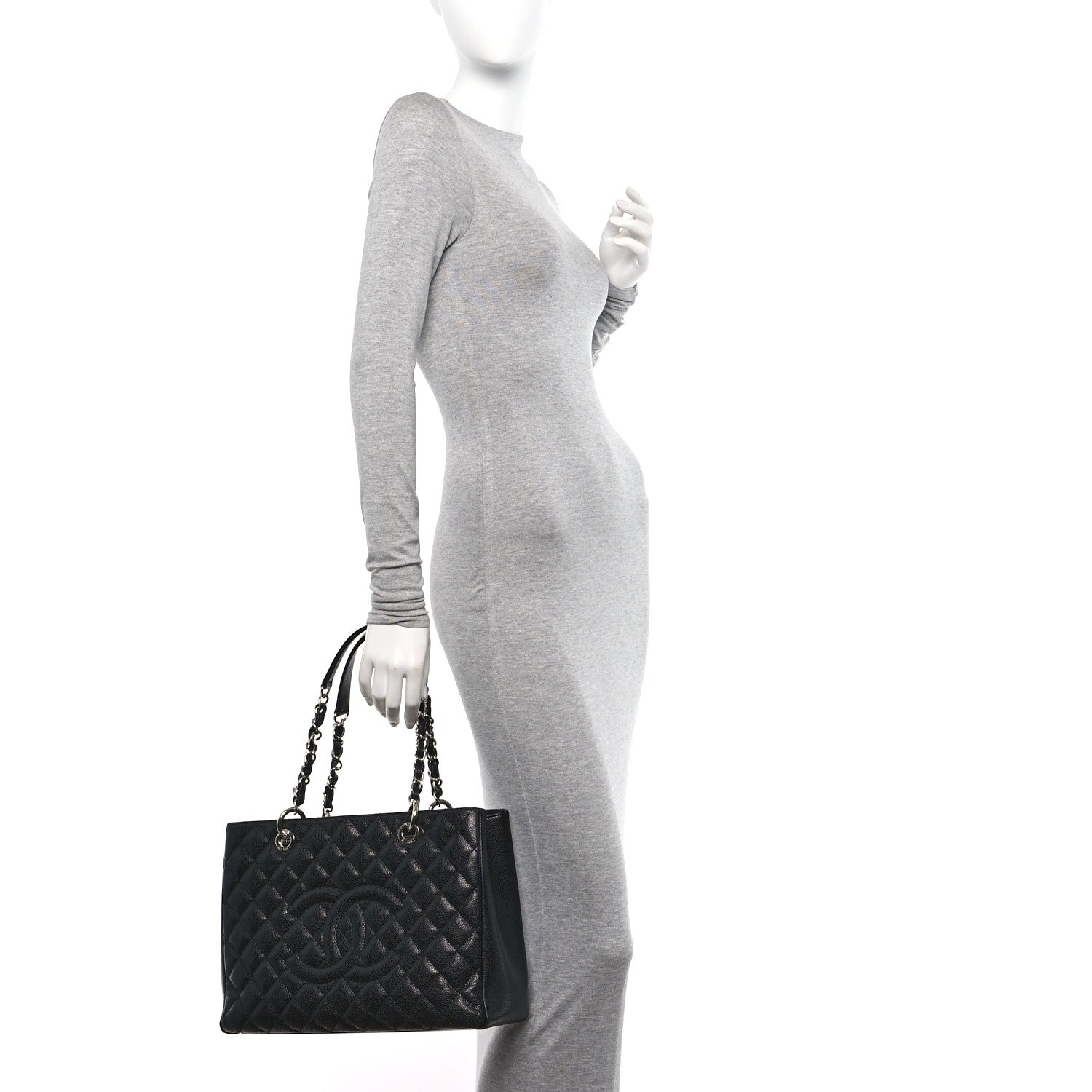 Chanel Caviar Quilted Grand Shopping Tote GST Black 2 of 11