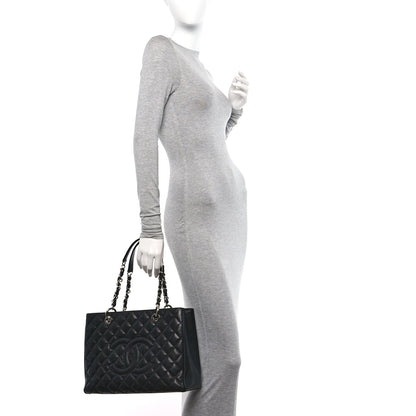 Chanel Caviar Quilted Grand Shopping Tote GST Black 2 of 11