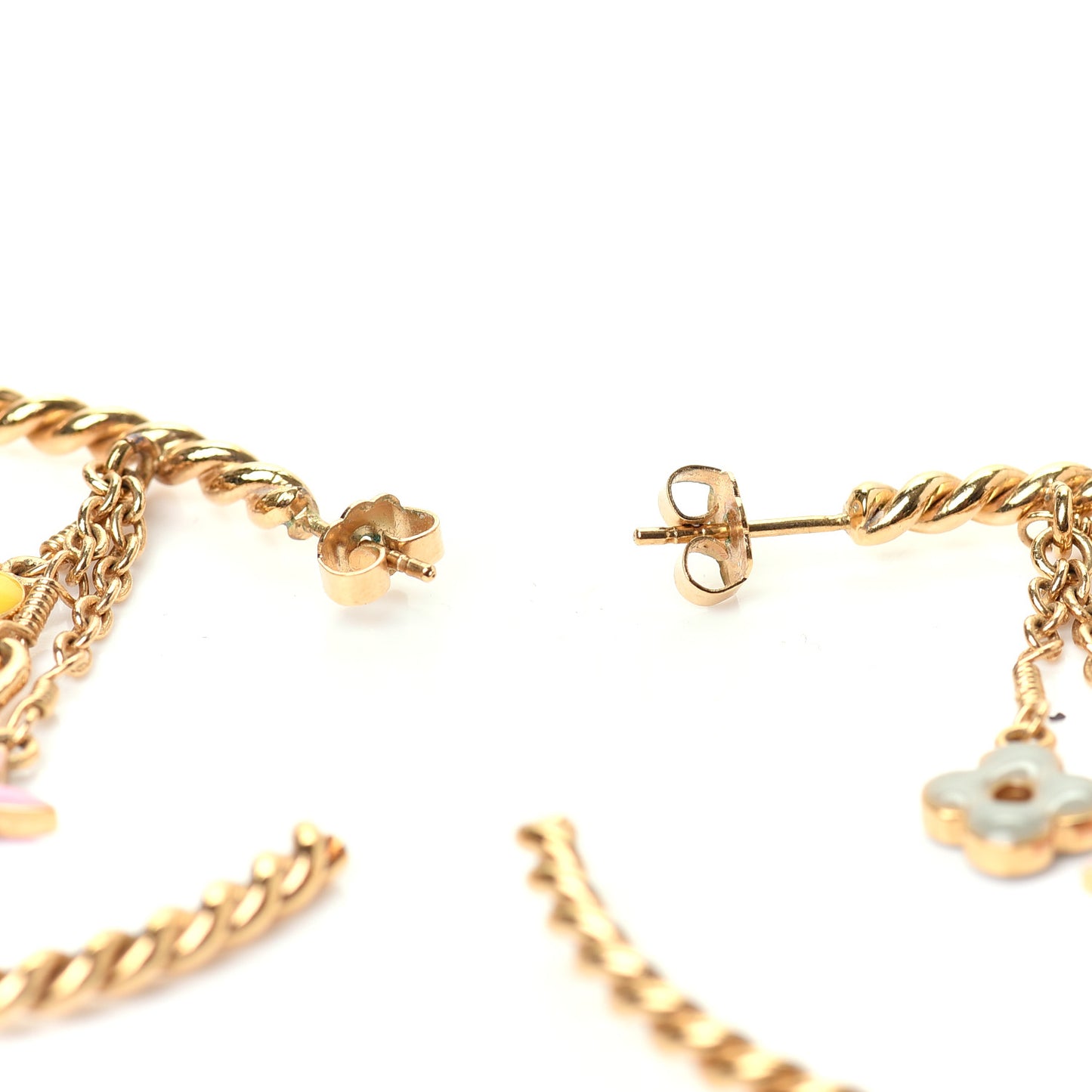 Sweet Monogram Creole Hoop Earrings Gold
