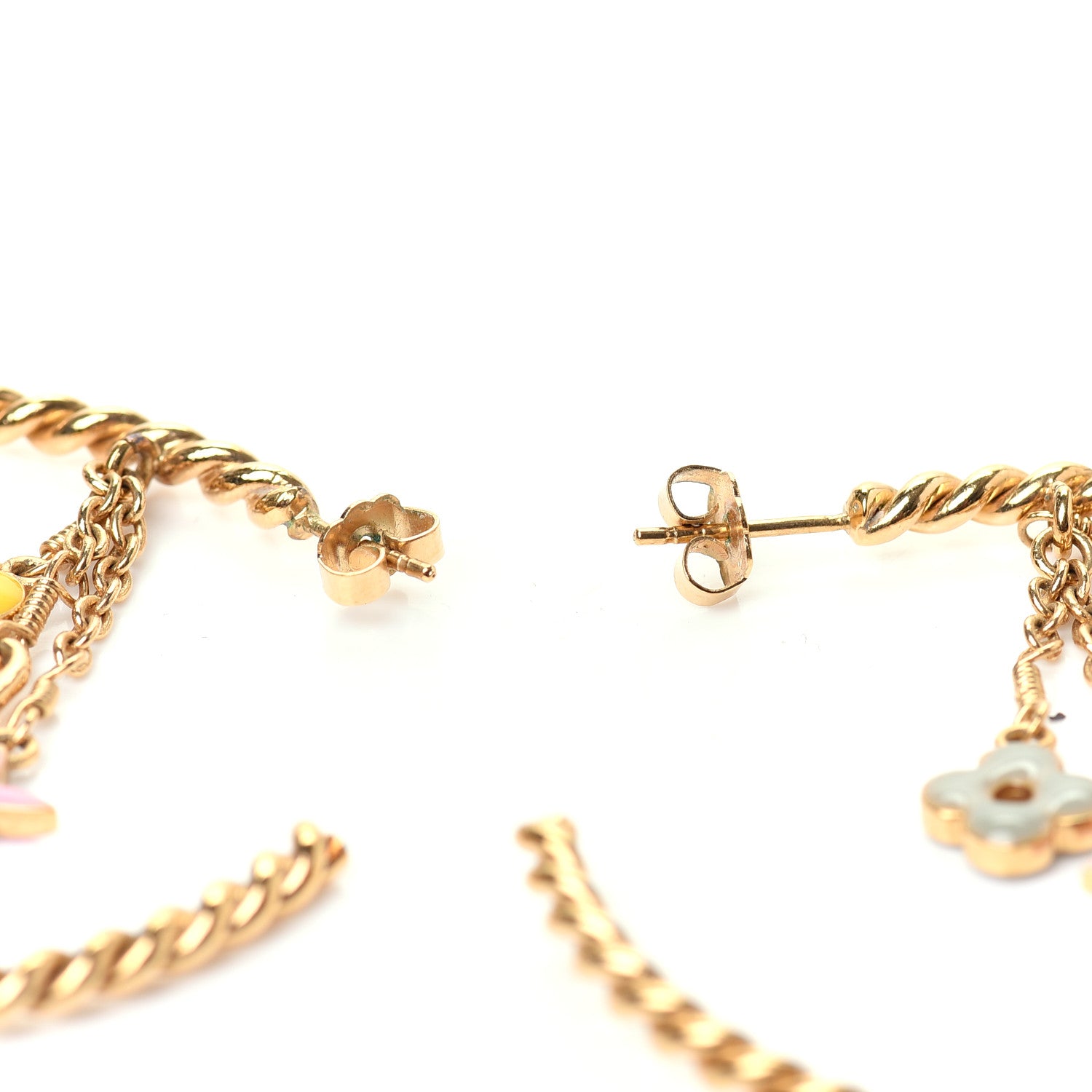 Louis Vuitton Sweet Monogram Creole Hoop Earrings Gold 4 of 4