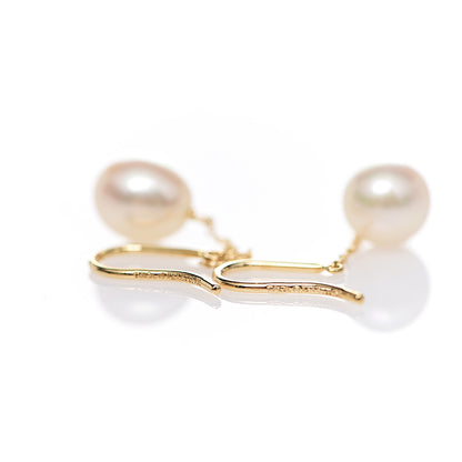 Tiffany 18K Yellow Gold Elsa Peretti Pearls By The Yard Drop Earrings 2 of 3