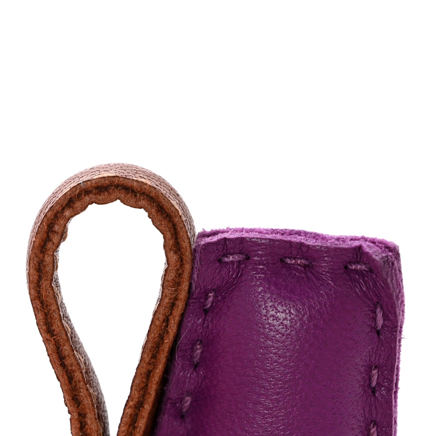 Milo Lambskin Grigri Rodeo Horse Bag Charm GM Anemone Bleu Izmir Fauve
