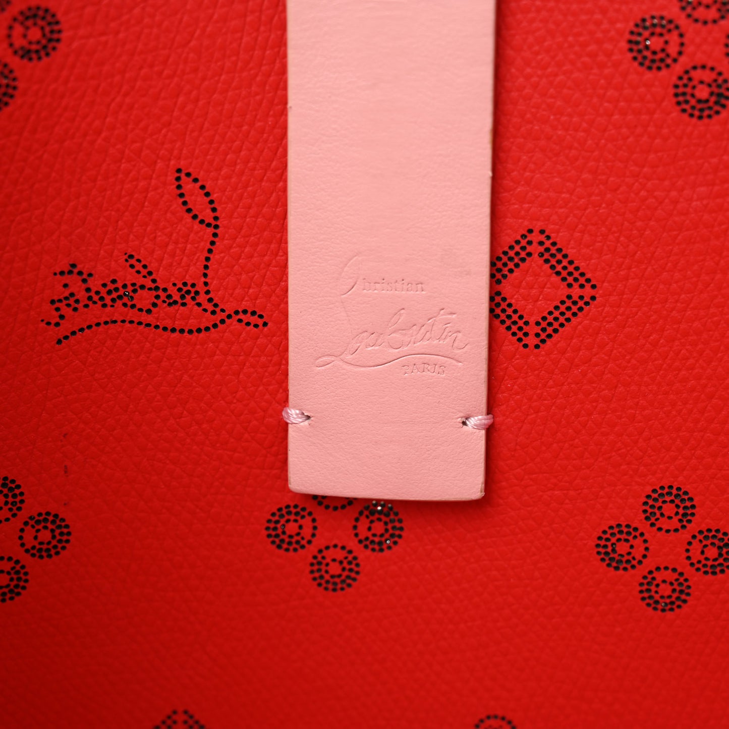 Calfskin Loubinthesky East West Cabata Tote Rosy