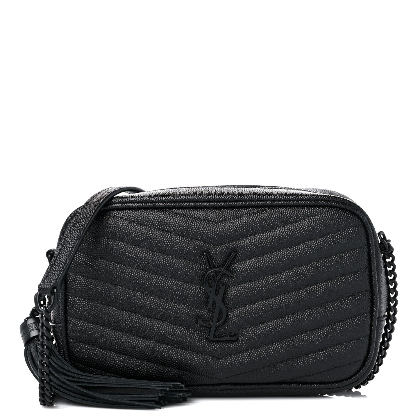 Grain De Poudre Matelasse Monochrome Monogram Mini Lou Camera Bag Black