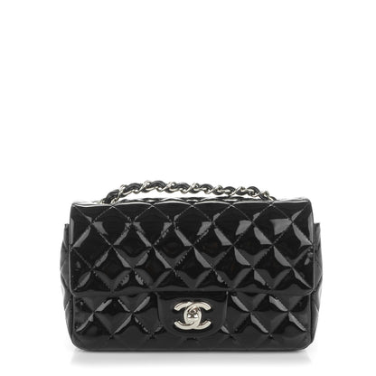 Chanel Patent Calfskin Quilted Mini Rectangular Flap Black 1 of 7