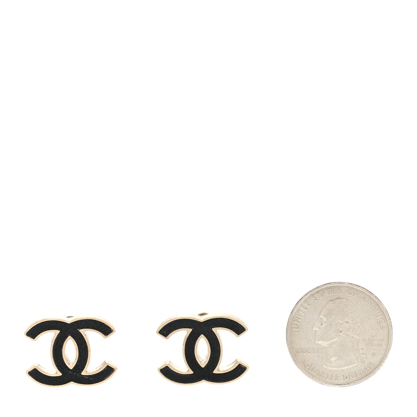 Lambskin CC Earrings Black