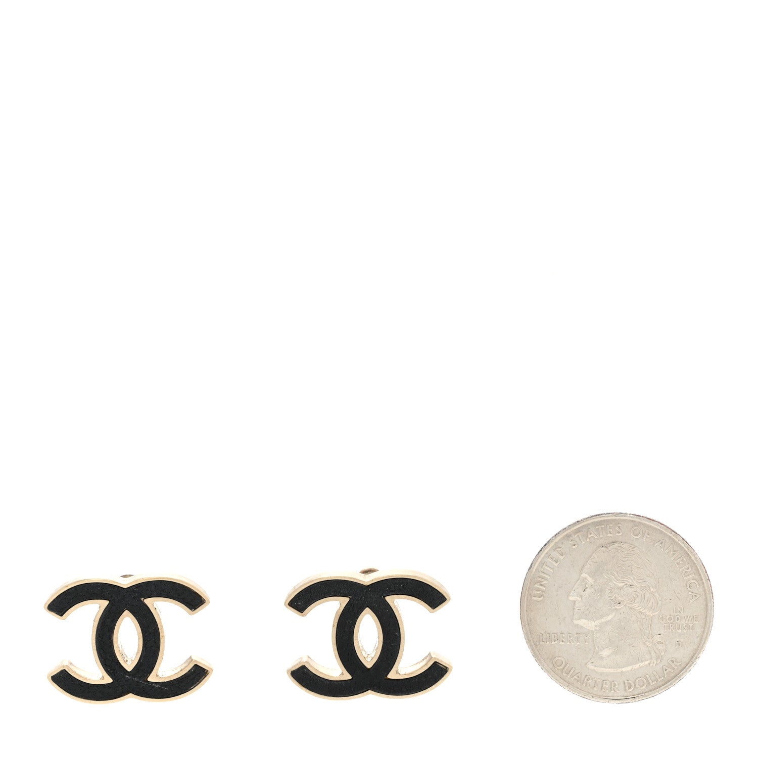 Chanel Lambskin CC Earrings Black 2 of 7