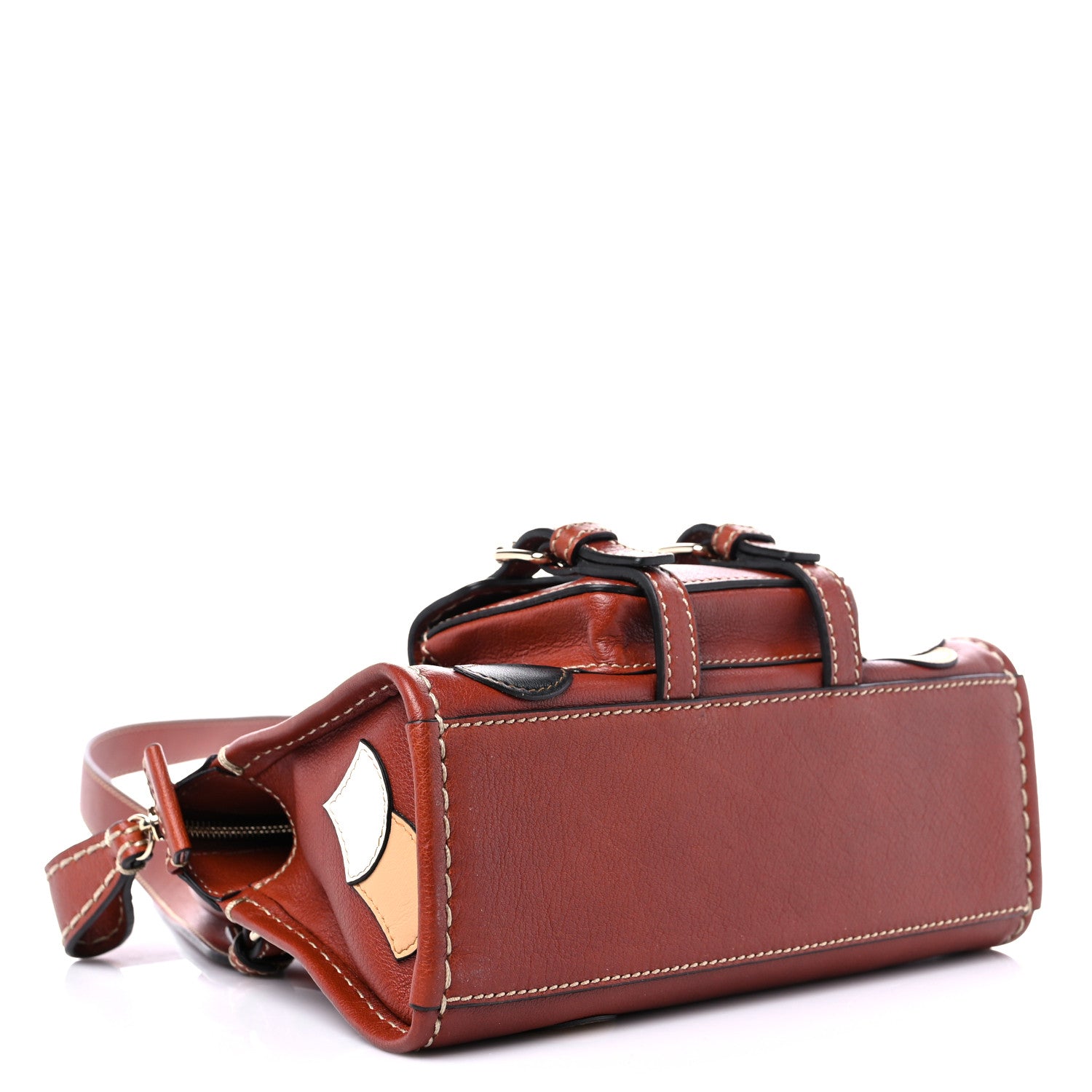Chloe Buffalo Scallop Patchwork Mini Edith Sepia Brown 3 of 7