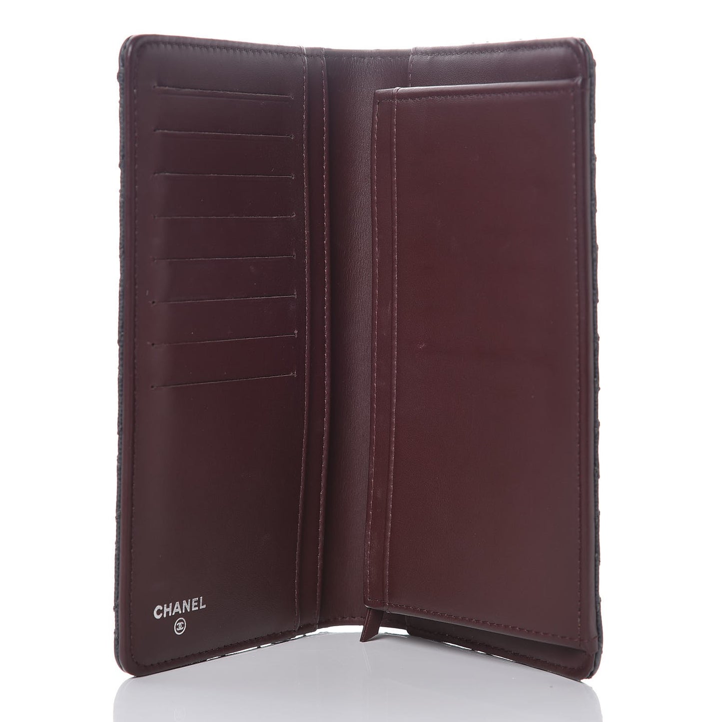 Caviar Micro Quilted Yen Wallet Grey