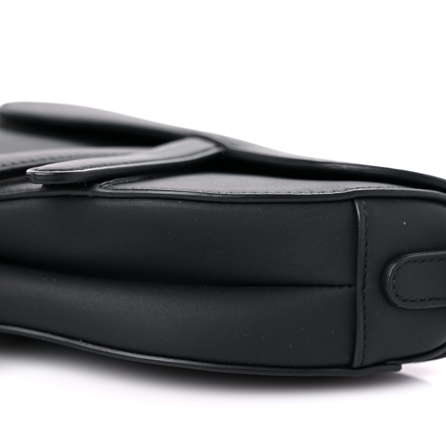 Ultra Matte Calfskin Mini Saddle Bag Black