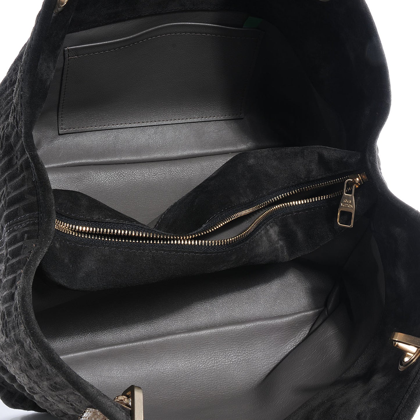 Suede Python Monogram Whisper PM Kohl