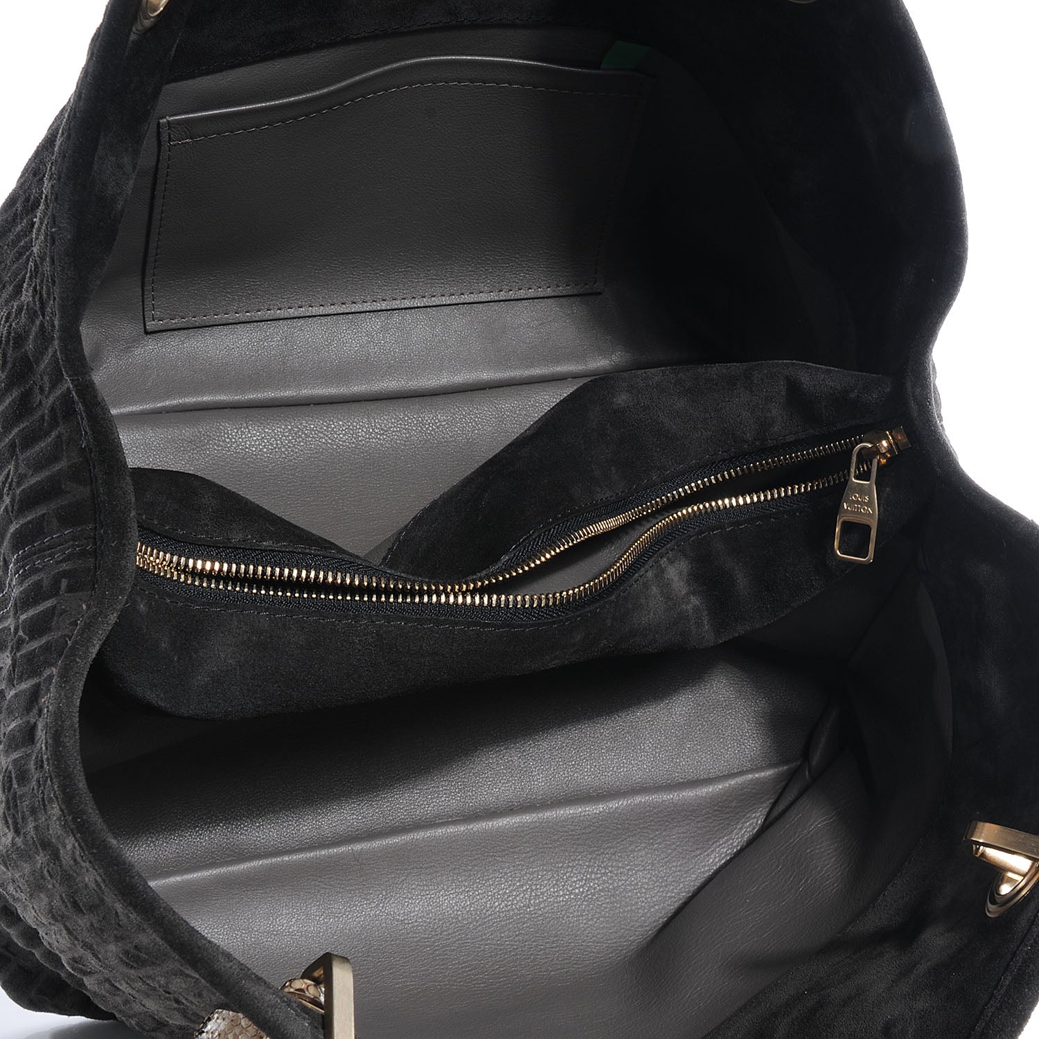 Louis Vuitton Suede Python Monogram Whisper PM Kohl 5 of 8
