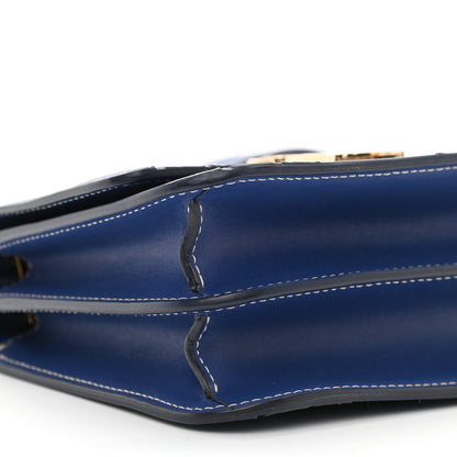 Burberry Calfskin Woven Small TB Bag Ink Blue 9 of 10