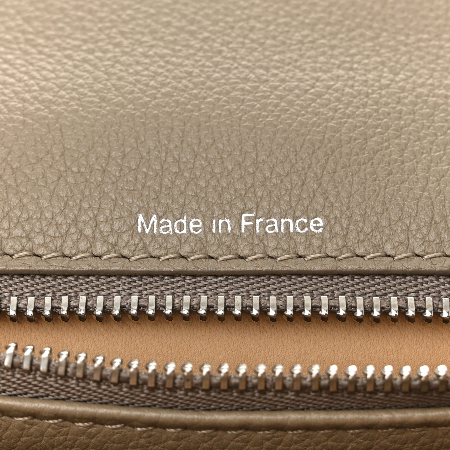 Grained Calfskin MM Brillant Satchel Taupe