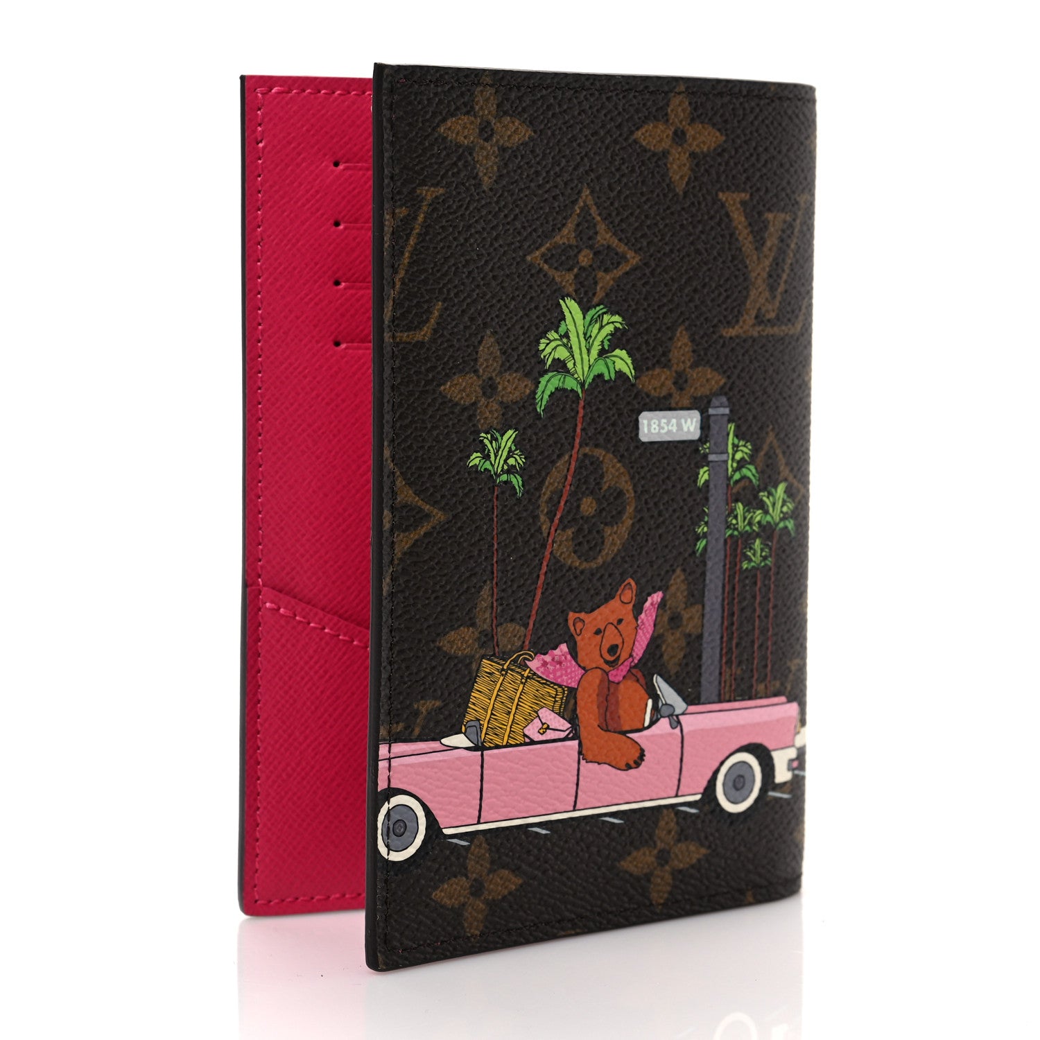 Louis Vuitton Monogram 2021 Christmas Animation Hollywood Passport Cover Fuchsia 3 of 6