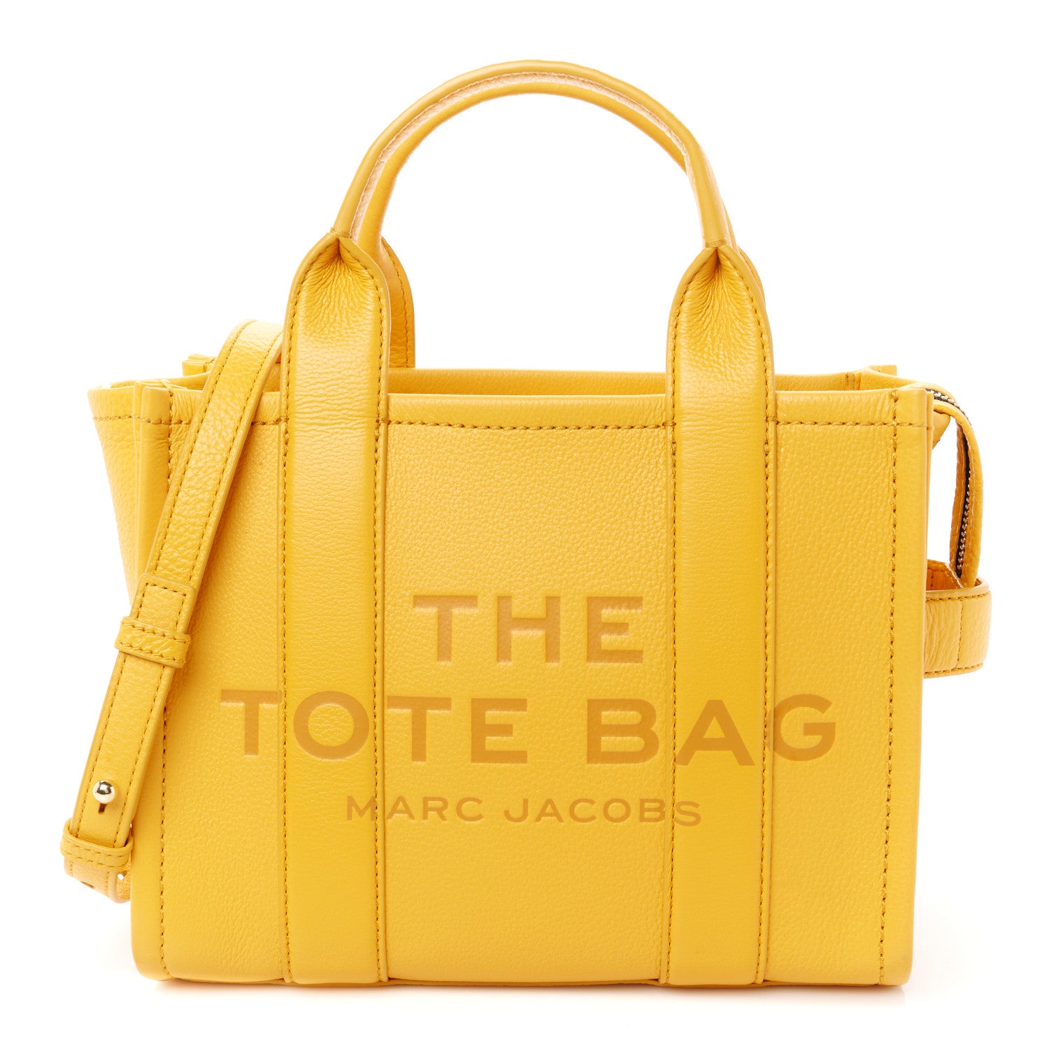Marc Jacobs Grained Calfskin Small The Tote Bag Artisan Gold 1 of 12
