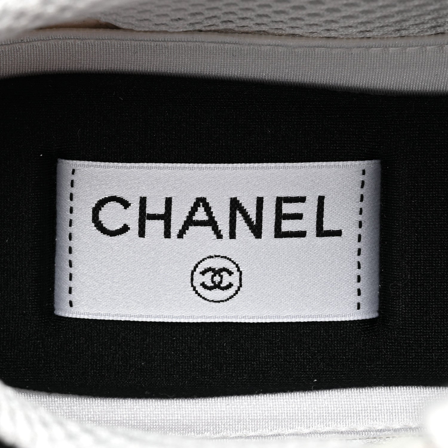 Chanel Nylon Suede Calfskin Printed CC Sneakers 40 Black White 8 of 10