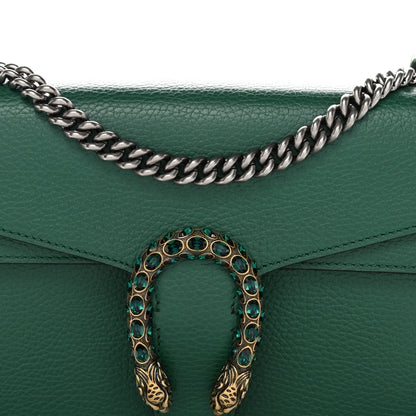 Gucci Pebbled Calfskin Small Dionysus Shoulder Bag Emerald 8 of 12