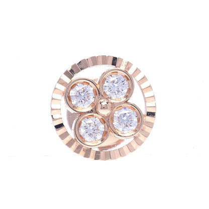 Louis Vuitton 18K Pink Gold Diamond Blossom BB Stud Earrings 3 of 5