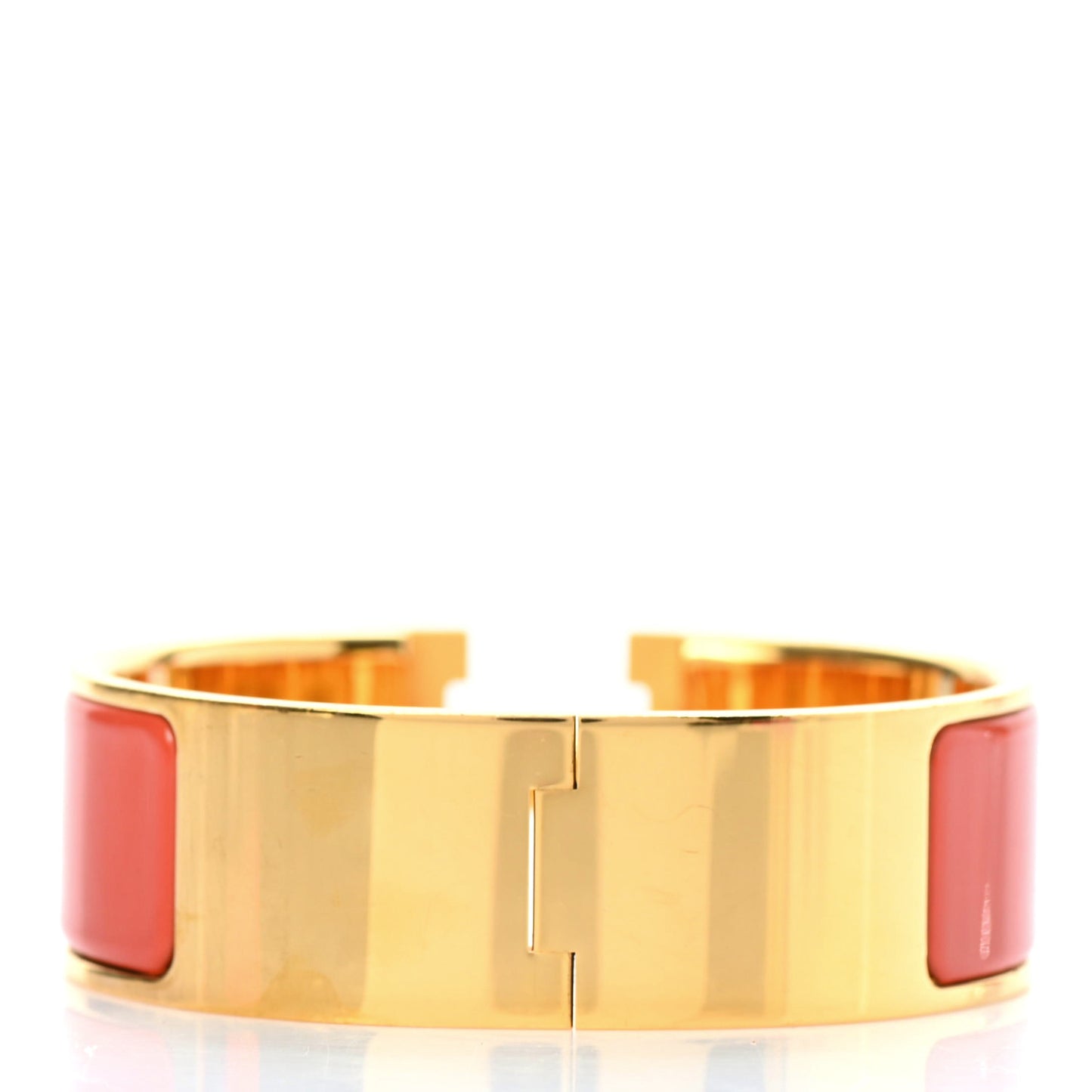 Enamel Wide Clic Clac H Bracelet GM Orange Fruite