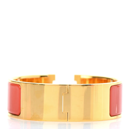Hermes Enamel Wide Clic Clac H Bracelet GM Orange Fruite 3 of 6