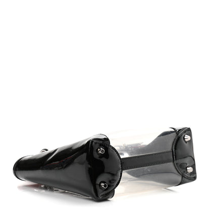 Christian Dior Patent PVC Mini Lady Dior Black Red 6 of 12