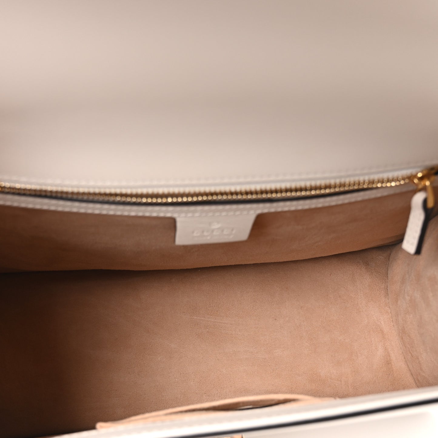 Calfskin Web Medium Sylvie Top Handle Bag White