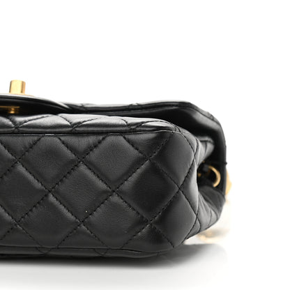 Chanel Lambskin Quilted Mini Rectangular Pearl Crush Flap Black 10 of 10