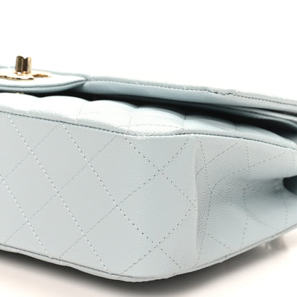Chanel Caviar Quilted Medium Double Flap Light Blue 10 of 10