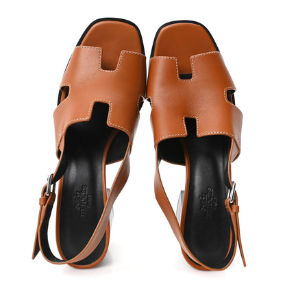 Hermes Calfskin Elbe 60 Sandals 38.5 Naturel 2 of 9